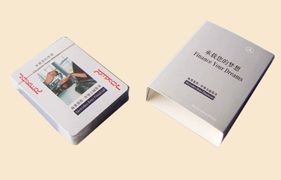 奔驰汽车塑料盒礼品装扑克牌